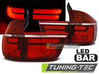Zadn� sv�tla LED, BMW X5, E70 2007-2010, LED BAR �erven�/b�l�