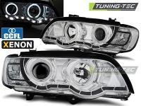 Přední světla XENON D2S, BMW X5, 99-03, Angel Eyes, LED, chrom Přední světla XENON D2S, BMW X5, 99-03, Angel Eyes, LED, chrom