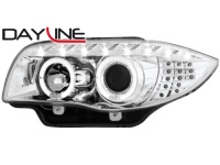 DAYLINE přední světla BMW 1er E87/81 04-09 chrom DAYLINE přední světla BMW 1er E87/81 04-09 chrom