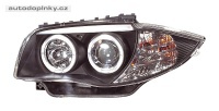 P�edn� sv�tla (lampy) �ern� s Angel Eyes BMW 1 E87 -- od roku v�roby 2004-